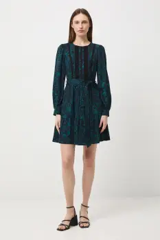 Medicine rochie culoarea negru, mini, evazati imagine