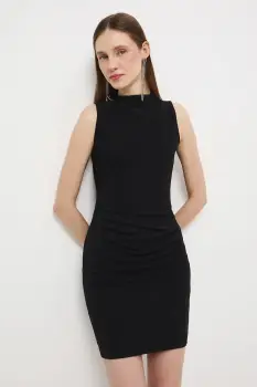 Medicine rochie culoarea negru, mini, mulata imagine