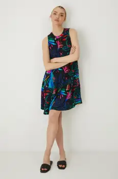 Medicine rochie culoarea negru, mini, oversize imagine