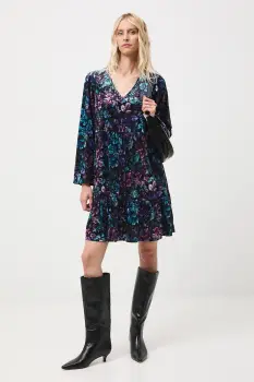 Medicine rochie culoarea negru, mini, oversize imagine