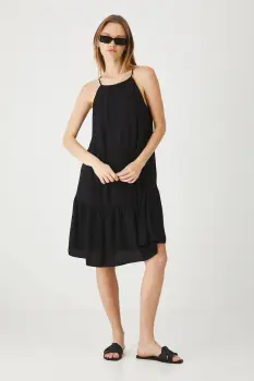 Medicine rochie culoarea negru, mini, oversize imagine