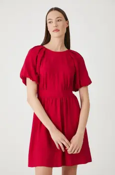 Medicine rochie culoarea rosu, mini, evazati imagine