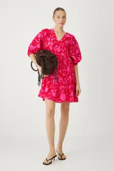 Medicine rochie culoarea rosu, mini, oversize imagine