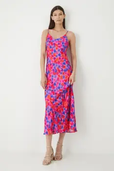 Medicine rochie culoarea roz, maxi, mulata imagine