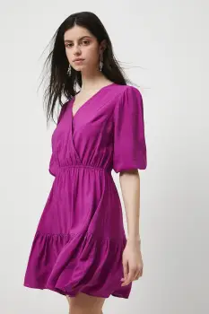 Medicine rochie culoarea roz, mini, evazati imagine