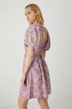 Medicine rochie culoarea roz, mini, evazati imagine