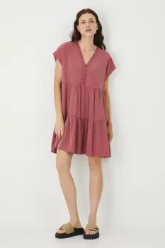 Medicine rochie culoarea roz, mini, oversize imagine