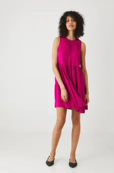 Medicine rochie culoarea roz, mini, oversize imagine