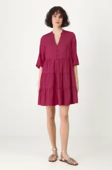 Medicine rochie culoarea roz, mini, oversize imagine