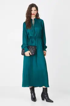 Medicine rochie culoarea verde, maxi, evazati imagine