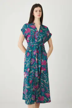 Medicine rochie culoarea verde, midi, evazati imagine