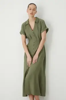 Medicine rochie culoarea verde, midi, evazati imagine