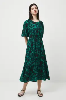Medicine rochie culoarea verde, midi, evazati imagine