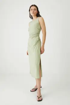 Medicine rochie culoarea verde, midi, mulata imagine