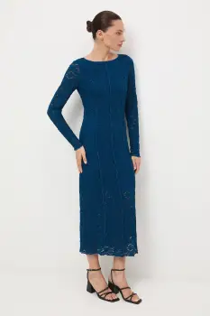 Medicine rochie culoarea verde, midi, mulata imagine