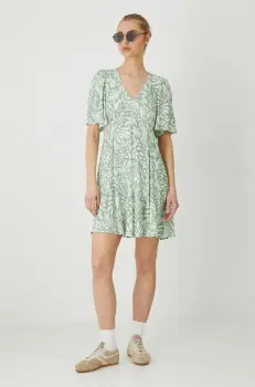 Medicine rochie culoarea verde, mini, evazati imagine