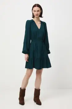 Medicine rochie culoarea verde, mini, evazati imagine