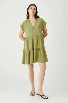Medicine rochie culoarea verde, mini, oversize imagine
