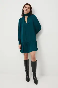Medicine rochie culoarea verde, mini, oversize imagine