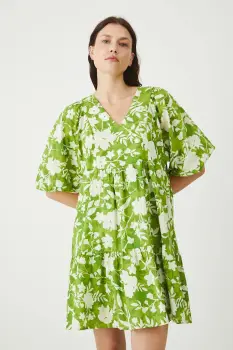 Medicine rochie culoarea verde, mini, oversize imagine