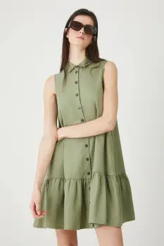 Medicine rochie culoarea verde, mini, oversize imagine