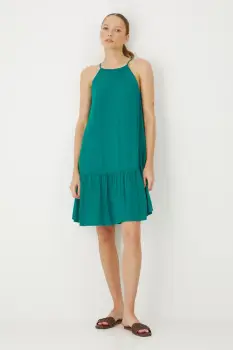 Medicine rochie culoarea verde, mini, oversize imagine