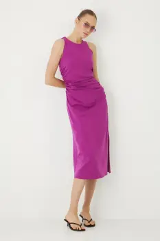 Medicine rochie culoarea violet, midi, mulata imagine