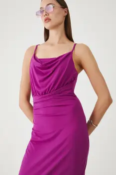 Medicine rochie culoarea violet, midi,mulata imagine