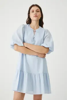 Medicine rochie din bumbac mini, oversize imagine