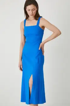 Medicine rochie din in midi, evazati imagine