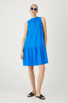 Medicine rochie din in mini, oversize imagine