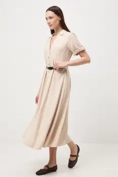 Medicine rochie evazata cu amestec de vascoza imagine