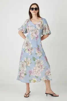 Medicine rochie midi, evazata imagine