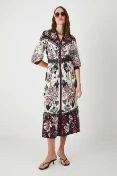 Medicine rochie midi, evazati imagine