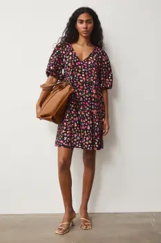 Medicine rochie oversized cu amestec de vascoza imagine