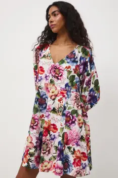 Medicine rochie oversized cu amestec de vascoza imagine