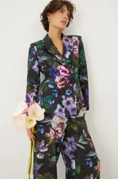 Medicine sacou femei, culoarea negru, cu doua randuri de nasturi, modelator imagine