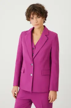 Medicine sacou femei, culoarea roz, un singur rand de nasturi, neted imagine