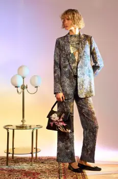 Medicine sacou multicolor, oversized, cu imprimeu imagine