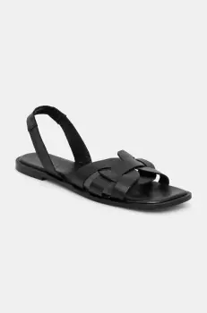 Medicine sandale de piele femei, culoarea negru imagine