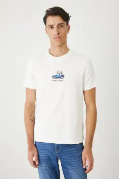 Medicine tricou alb barbatesc cu imprimeu imagine