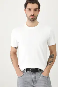 Medicine tricou barbati, culoarea alb, neted imagine