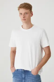 Medicine tricou barbati, culoarea alb, neted imagine