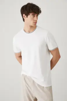 Medicine tricou barbati, culoarea alb, neted imagine