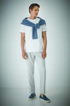 Medicine tricou barbati, culoarea alb, neted imagine