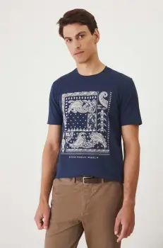 Medicine tricou barbati, culoarea albastru marin, cu imprimeu imagine