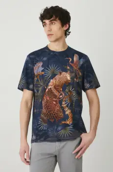 Medicine tricou barbati, culoarea albastru marin, modelator imagine