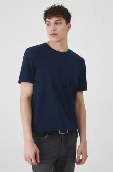 Medicine tricou barbati, culoarea albastru marin, neted imagine