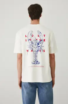 Medicine tricou barbati, culoarea bej, cu imprimeu imagine