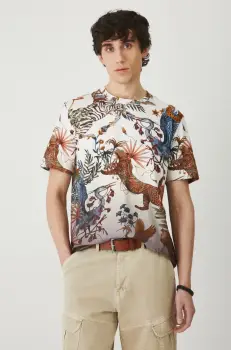 Medicine tricou barbati, culoarea bej, modelator imagine